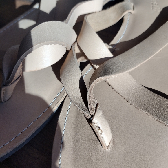 Madewell Tan Leather Boardwalk Thong Sandals Size 8.5 - Picture 5 of 8